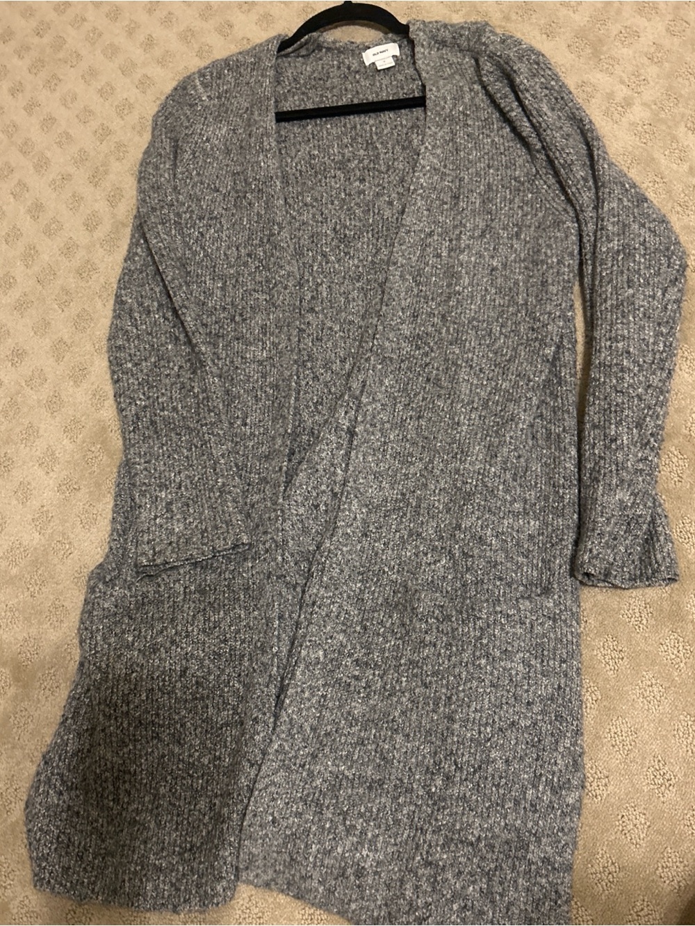Old Navy Gray Open-Front Knit Cardigan